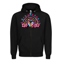 Black valentine's day rainbow heart olivia Zipper Hoodie - OliviaCreatesArt