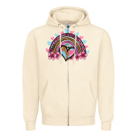 Sandshell valentine's day rainbow heart olivia Zipper Hoodie - OliviaCreatesArt