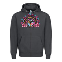 Smoke valentine's day rainbow heart olivia Zipper Hoodie - OliviaCreatesArt