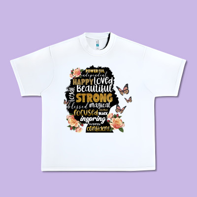 Black Woman Silhouette Urban Heavy Tee Designed By Artiststas