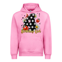 Fuchsia Pink ladybug birthday girl age 4 Urban Hoodie - LillyAllenDesigns