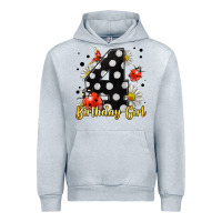 Heather Grey ladybug birthday girl age 4 Urban Hoodie - LillyAllenDesigns