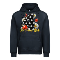 Navy ladybug birthday girl age 4 Urban Hoodie - LillyAllenDesigns