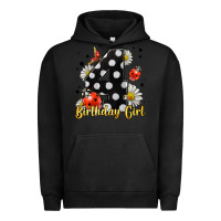Pigment Black ladybug birthday girl age 4 Urban Hoodie - LillyAllenDesigns