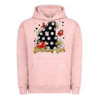 Pigment Salmon ladybug birthday girl age 4 Urban Hoodie - LillyAllenDesigns
