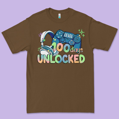 Level 100 Days Unlocked Premium Tee Designed By Maliassmallbusiness