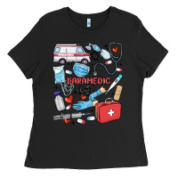 Black can't talk right now doing paramedic stuff Ladies Tee - MaliasSmallBusiness