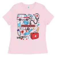 Bubblegum Pink can't talk right now doing paramedic stuff Ladies Tee - MaliasSmallBusiness