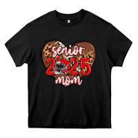Black senior 2025 mom football Heavy Core Tee - MaliasSmallBusiness