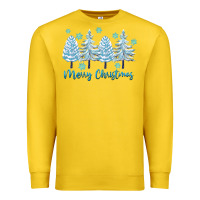 Lemon merry christmas blue trees Premium Sweatshirt - FaDigitalArtStudio
