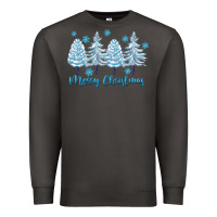 Smoke merry christmas blue trees Premium Sweatshirt - FaDigitalArtStudio