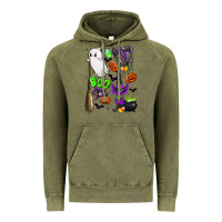 Vintage Olive cute ghost Vintage Hoodie - LillyAllenDesigns