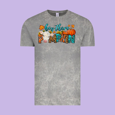 Western Hey There Pumpkin Vintage Tee Designed By Lillyallendesigns