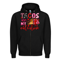 Black tacos are my valentine Zipper Hoodie - OliviaCreatesArt