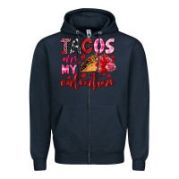 Navy tacos are my valentine Zipper Hoodie - OliviaCreatesArt
