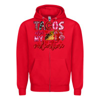 Red tacos are my valentine Zipper Hoodie - OliviaCreatesArt