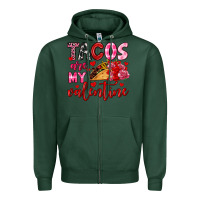 Sports Green tacos are my valentine Zipper Hoodie - OliviaCreatesArt