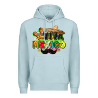 Blue Mist Viva Mexico Premium Hoodie - FaDigitalArtStudio