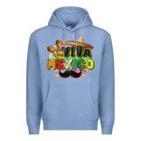 Colony Blue Viva Mexico Premium Hoodie - FaDigitalArtStudio