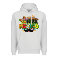 Dove Grey Viva Mexico Premium Hoodie - FaDigitalArtStudio