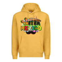 Mustard Viva Mexico Premium Hoodie - FaDigitalArtStudio