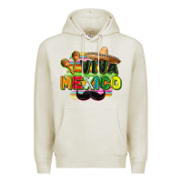 Oatmeal Heather Viva Mexico Premium Hoodie - FaDigitalArtStudio