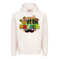 Pale Pink Viva Mexico Premium Hoodie - FaDigitalArtStudio