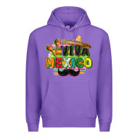 Purple Viva Mexico Premium Hoodie - FaDigitalArtStudio