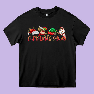 Christmas Squad Heavy Core Tee Designed By Maliassmallbusiness