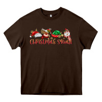 Chocolate Brown christmas squad Heavy Core Tee - MaliasSmallBusiness