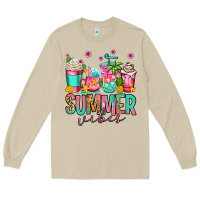 Summer Vibes Coffee Cups Long Sleeve Tee | Teevron