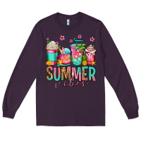 Plum summer vibes coffee cups Long Sleeve Tee - Jasminsmagicworld