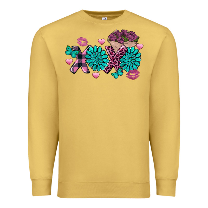 Xoxo Valentine's Day Turquoise Gem Premium Sweatshirt by FaDigitalArtStudio | Teevron