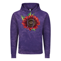 Cloud Purple ProCut Red Sunflower Vintage Hoodie - LillyAllenDesigns