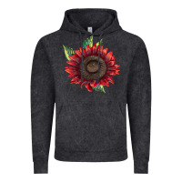 Vintage Black ProCut Red Sunflower Vintage Hoodie - LillyAllenDesigns
