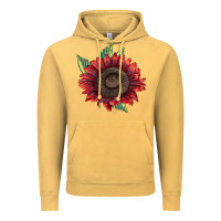 Vintage Mustard ProCut Red Sunflower Vintage Hoodie - LillyAllenDesigns