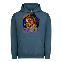 Pigment Midnight Navy Happy Halloween Urban Hoodie - SublimationCraftShop