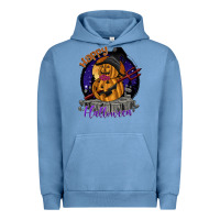 Pigment Pebble Blue Happy Halloween Urban Hoodie - SublimationCraftShop