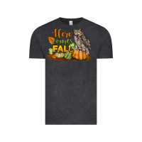 Vintage Black Here Comes Fall Owl Vintage Tee - LillyAllenDesigns