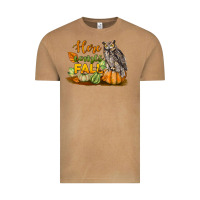 Vintage Camel Here Comes Fall Owl Vintage Tee - LillyAllenDesigns