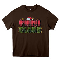 Chocolate Brown mini claus Heavy Core Tee - MaliasSmallBusiness