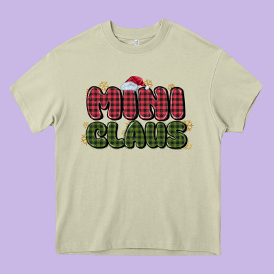 Mini Claus Heavy Core Tee Designed By Maliassmallbusiness