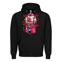 Black kiss  machine  olivia Zipper Hoodie - OliviaCreatesArt