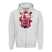 Dove Grey kiss  machine  olivia Zipper Hoodie - OliviaCreatesArt