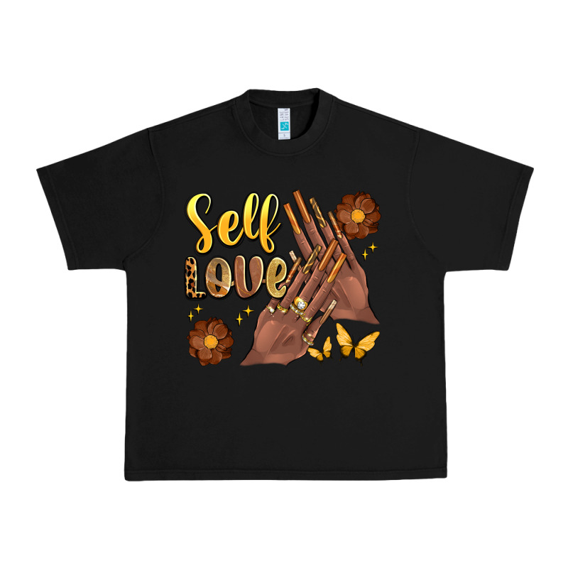 Black Woman Self Love Nails Urban Heavy Tee by Artiststas | Teevron