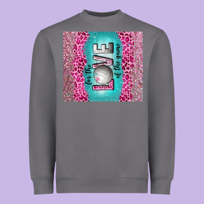 For The Love Of The Game With Volleyball Tumbler Tbs Heavyweight Sweatshirt Designed By Tumblerdesignbyshophia