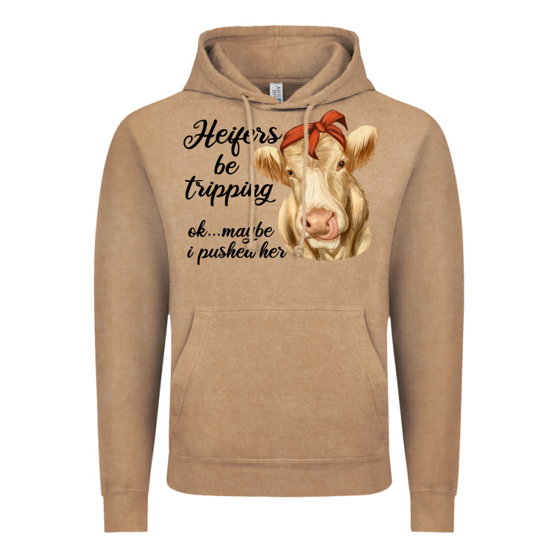Heifer's Be Trippin' Charolais Cow Vintage Hoodie by RanaPortraitStore | Teevron