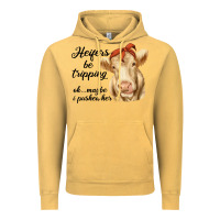 Vintage Mustard heifer's be trippin' charolais cow Vintage Hoodie - RanaPortraitStore