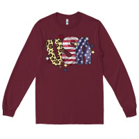 Burgundy Usa America Long Sleeve Tee - Bettercallsaul
