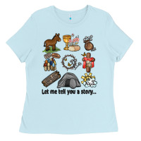 Baby Blue let me tell you a story Ladies Tee - MaliasSmallBusiness